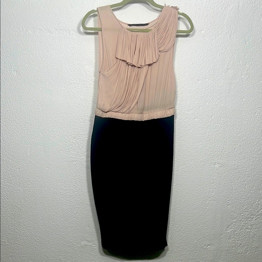 Zara - Zara classic Chic Two-Tone Sleeveless Dress